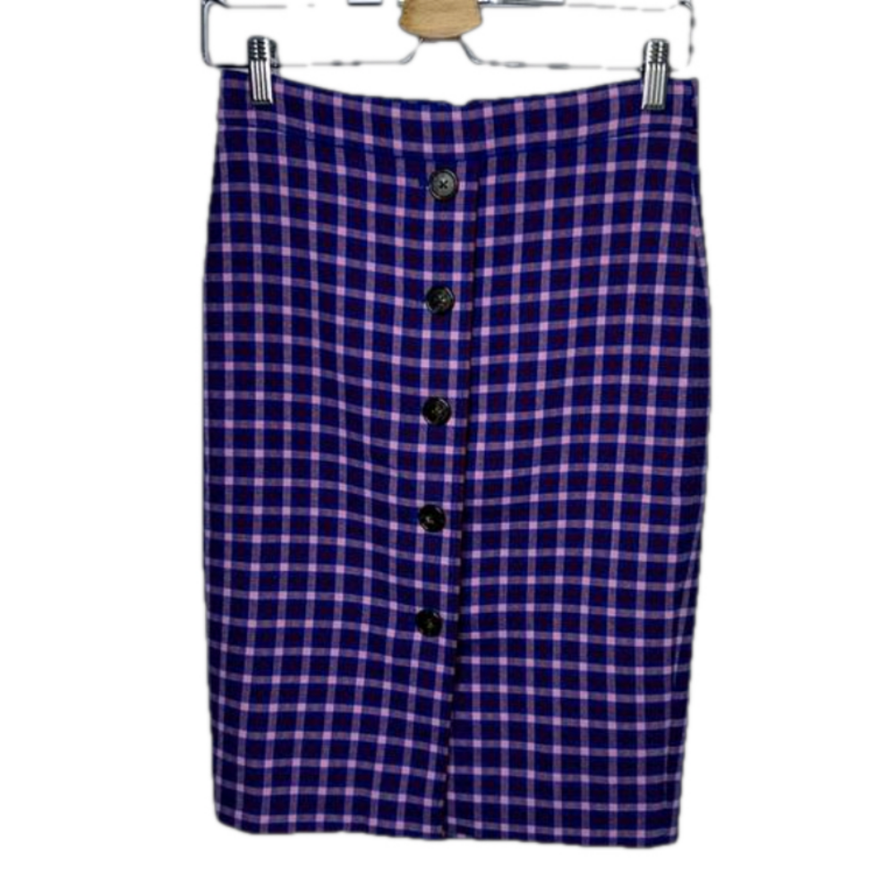 J Crew Plaid Pencil Skirt
